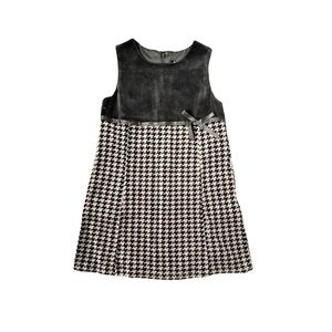Comme ca ism houndstooth print sleeveless dress black/gray sz 6.